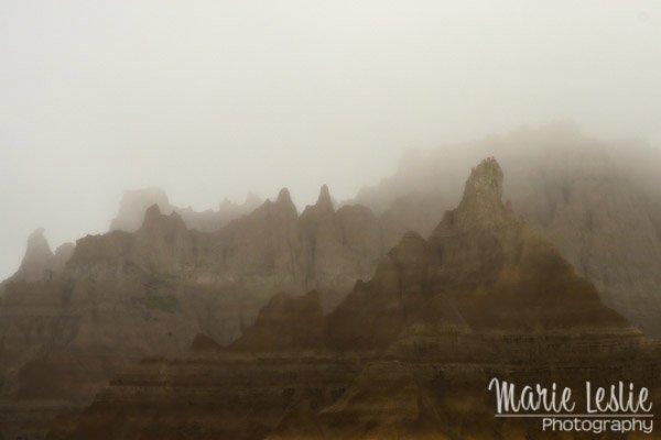 Foggy Day at the Badlands