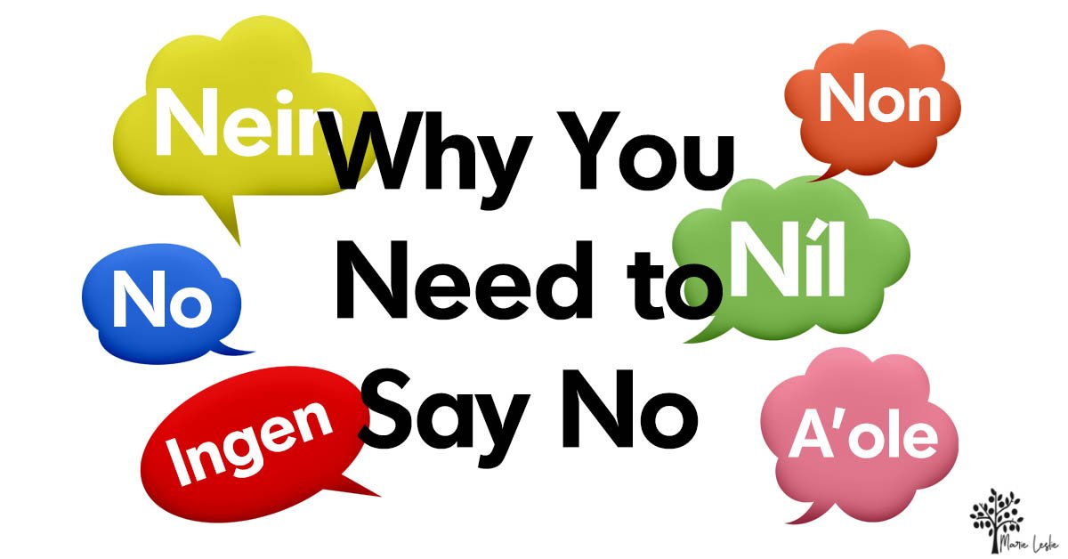 Why You Need to Say No (title) No in several languages