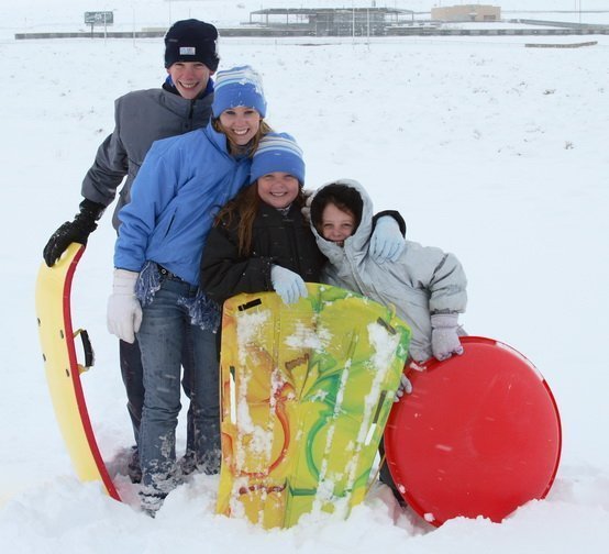 snow day sledding
