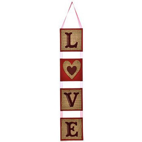Burlap LOVE Hanging Wall Decorations