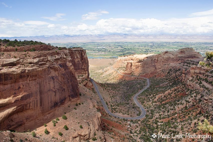 Driving up from the west entrance of the Colorado National Monument at Fruita