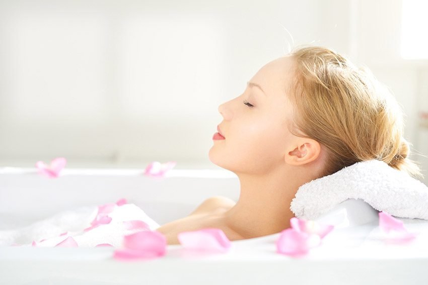 Relax in the bath for better sleep