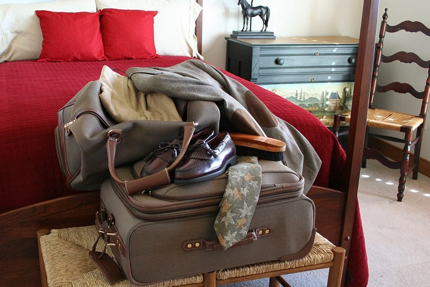 put away travel bags