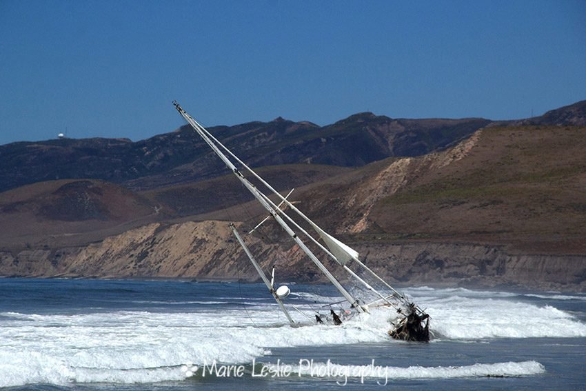 A shipwreck on Jalama Beach California