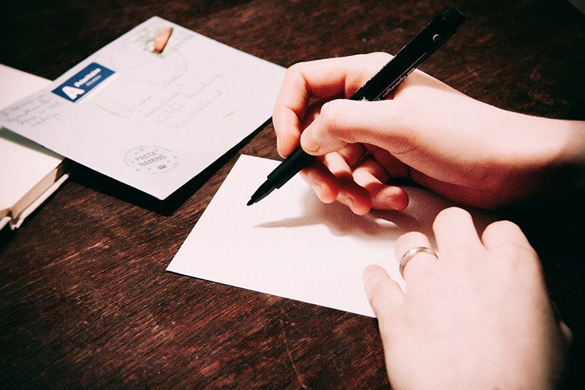 take the time to write a note to someone