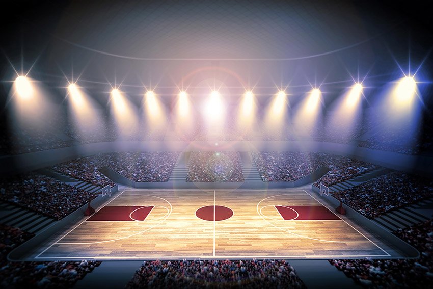 a basketball court needs hoops