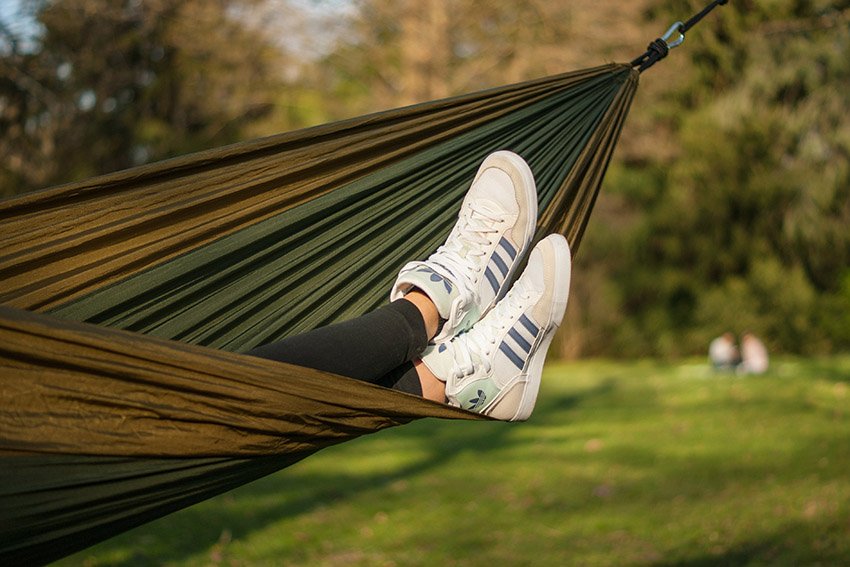 person recovering from a setback by relaxing