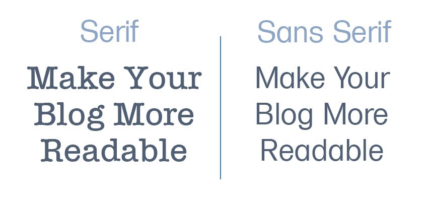 sample of serif and sans serif fonts