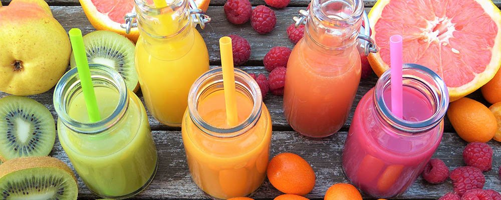 smoothies and fruit