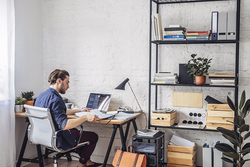 a home office declutter that isn't minimalist